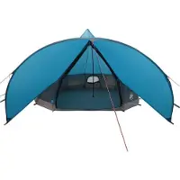 vidaXL Teepee Zelt für 7 Personen Blau und Grau 600 x 600 x 347 cm