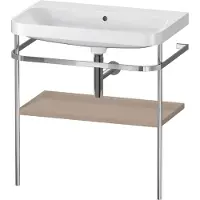 Duravit Möbelwaschtisch-Kombi Happy D.2 Plus 77,5x49cm, o. HL, lei, mit Metallkonsole