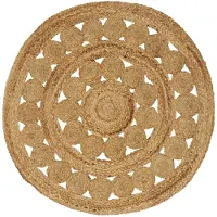 vidaXL Bereichsteppiche Natur Ø 90 cm Jute