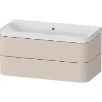 Duravit Waschtischunterbau HAPPY D.2 PLUS 975x490mm m UB o HL taupe supermatt ohne Hahnloch taupe supermatt