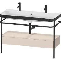 Duravit Möbelwaschtisch-Kombi Happy D.2 Plus 117,5x49cm, m 1 HL, Konsole, Tau matt