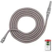 Bradas Flexibler Gartenschlauch 12m SECRET DOTS Set mit Sprühdüse Schnellkupplungen SOFT Wasserhahnanschluss 1/2 3/4 leicht WSCH12GYRD