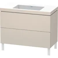 Duravit Waschtischunterschrank c-bonded L-Cube 100x48cm, o HL, Tau matt, 2 Ausz., steh.