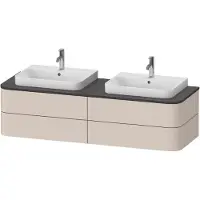 Duravit Waschtischunterschrank Happy D.2 Plus 160x55cm, f K, 4 AZ, f MWT, bs, Tau matt