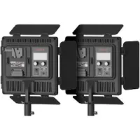 Swit CL-40D 2er-Set Einfach aufzubauende lüfterlose Zweifarben-Panelleuchten und Stative