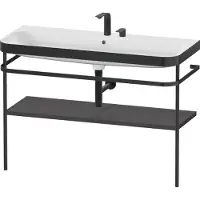 Duravit Möbelwaschtisch-Kombi Happy D.2 Plus 117,5x49cm, m Konsole, 2 HL, graph matt