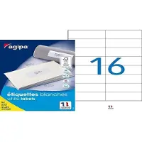 Agipa Universal-Etiketten, 37 x 105 mm, mit Abzieh-Hilfe