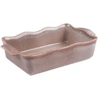 TABLE PASSION Rechteckige Auflaufform Ely 27x15x7 cm braun - Braun Rectangle Porcelain 27x15 cm