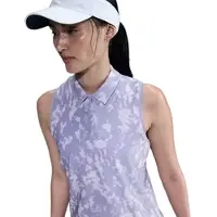Nike Victory ärmelloses Golf-Poloshirt mit Print und Dri-FIT-Technologie (Damen) - Lila |Größe L (EU 44-46)