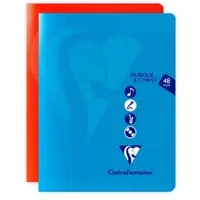Clairefontaine 10x Noten- und Gesangsheft Mimesys, 17x22 cm, 24 Blatt, französische Lineatur Seyès, Einband aus Polypropylen - Sortiert 303797C