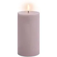 Uyuni - LED pillar candle - Light lavender, Rustic - 7,8x15,2 cm (UL-PI-LL78015)