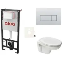 Ceramia Alca Wand-WC Set für Vorwandmontage + S-Line Pro WC SIKOASP9