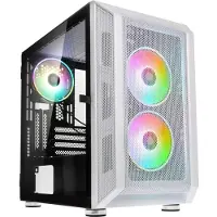 Kolink Citadel Mesh RGB, Micro Tower, PC, Weiß, micro ATX, Mini-ITX, Netz, Kunststoff, Stahl, Gehärtetes Glas, Gaming