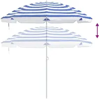 vidaXL Garten-Sonnenschirm 240 cm 170T Polyester Blau und Weiß