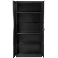 Proregal Stahlschrank BEE mit 8 lackierten Fachböden | HxBxT 195x92x42cm | Anthrazit-Anthrazit | Werkstattschrank Werkzeugschrank Aktenschrank