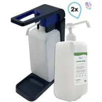 Blanc HYGIENIC SET: Hebelspender 1.000ml + 2x 1 Liter Lotion Cremeseife mit vormontierter Pumpe, verschied Farben