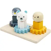 Bigjigs Toys BigJigs Lernspielzeug Arctic Tiere ZahnradbrettHolz