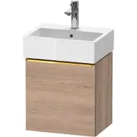 Duravit D-Neo, Konsolenwaschtischunterbau wandhängend, 434x440x322mm, eine Tür, Türanschlag Rechts, mit Griff Gold poliert, DE4217R34550000