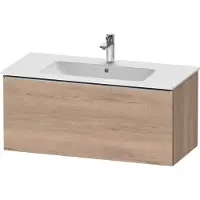 Duravit D-Neo Waschtischunterbau wandhängend, 1010x440x462mm, 1 Auszug, mit Griff Edelstahl gebürstet, DE4263070550000