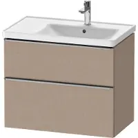 Duravit D-Neo Waschtischunterbau wandhängend, 784x625x452mm, 1 Auszug, 1 Schubkasten, mit Griff Edelstahl gebürstet, DE4358070750000, Farbe: Leinen Matt Dekor