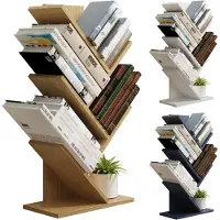 VCM Standregal "Holz Aufbewahrung Stand Regal Bücher Nulis L", schwarz (anthrazit), B:40cm T:20cm, Regale, Standregal