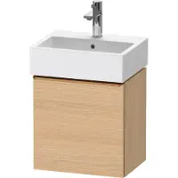 Duravit D-Neo, Konsolenwaschtischunterbau wandhängend, 434x440x322mm, eine Tür, Türanschlag Rechts, mit Griff Bronze gebürstet, DE4217R04300000