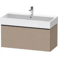 Duravit D-Neo Waschtischunterbau wandhängend,984x440x442mm, 1 Auszug, mit Griff Diamantschwarz, DE42740BD750000