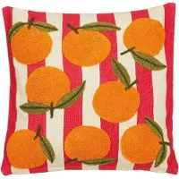 Mica Decorations Kissen mit Orangenmotiv 45 x 45 cm offwhite/rosa GFMe1fb723ea