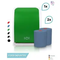 Blanc HYGIENIC SET: Handtuchrollenspender SENSOR, berührungslos, Blanc Cosmos + 2 Handtuchrollen Classico BLAU - PRODUKTSET