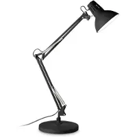 Ideal Lux Moderne Schreibtisch-Moderne Büroleuchte Wally Metall Schwarz 1 Licht E27