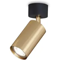 Ideal Lux Moderne Deckenleuchte Dynamite Metall Messing 1 Licht Gu10 7W 3000K Warmes Licht