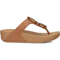 FitFlop Damen Lulu Marbled-Stone Zehensteg-Sandalen Deep Tan-Schuhgröße 41