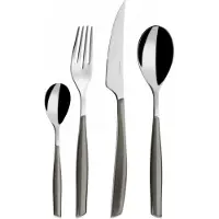 Casa Bugatti GLAMOUR, Besteckset 24-tlg. silberne Farbe, Gallery Box,