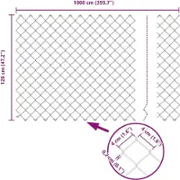 vidaXL Kettenzaun 10 x 1,2 m Verzinkter Stahl Silber