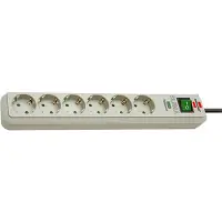 Brennenstuhl Eco Line 6 Fold 1.5 M+shitch Surge Prot Mehrfachsteckdose