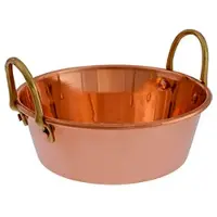 Ich-zapfe Topf, Marmeladentopf - Kupfer und Messing, Diameter:16 cm