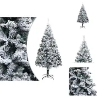 vidaXL Künstlicher Weihnachtsbaum mit Schnee Grün 210 cm PVC - Weihnachtsbäume