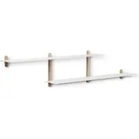 Gejst Nivo Regal Large H Hell Eiche/Weiß - , Holz, Holz