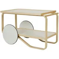 Artek - 901 Servierwagen, Laminat weiß