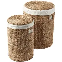 Humdakin Wäschekorb Laundry Hamper Set Organic Cotton Lining (2er-Set)