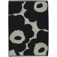 Marimekko - Unikko Handtuch 50 x 70 cm, baumwollweiß / dunkelblau