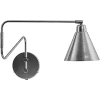 House Doctor Game Wandleuchte 76 cm silber Metall E14 - , dimmbar, Grau, für Wohnzimmer, Metall, Modern