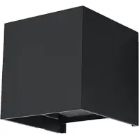 Licht-Erlebnisse LED Wandleuchte Up Down IP54 Schwarz Aluminium Modern Badezimmerleuchte