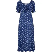 Apricot Maxikleid "Geblümtes Maxikleid" mit Puffarmen