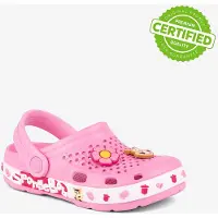 Coqui Kinder Clogs Lindo Pink, Spongebob-Kollektion, mit Belüftungslöchern, Fersenriemen und rutschfester Sohle