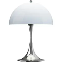 Louis Poulsen Panthella 250 PORTABLE Akkulampe chrom/blau - , Panthella 250, dimmbar, Metallisch, für Wohnzimmer, Kunststoff, Modern