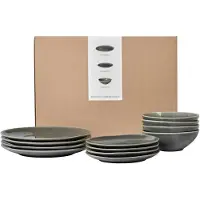 Broste Copenhagen NORDIC RAIN Geschirrset mittag für Vier 12tl