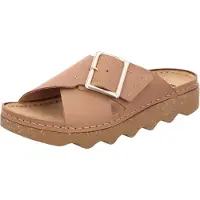 Rohde Damen Pantolette aus Nubukleder mit Plateausohle Alassio 6220, Größe:42 EU, Farbe:Braun