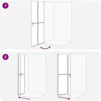 vidaXL Walk-In Duschwand Gold 90 x 6.5 x 190 cm