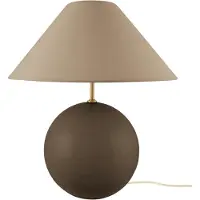 Globen Lighting Iris 45 Tischleuchte braun Textil 45 cm - , IRIS, Braun / Rost, für Wohnzimmer, Stoff / Textil, Design